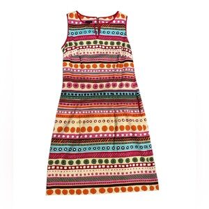 Talbots Geometric Striped Textured Sleeveless Knee-Length Sheath Dress in size 6